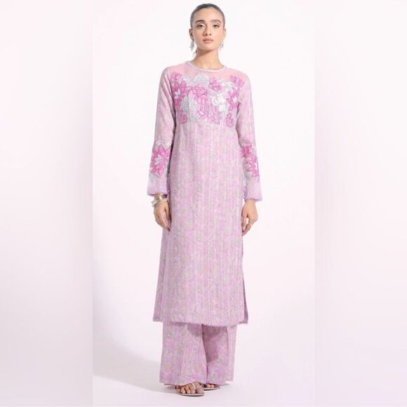 ETHNIC PAKISTANI DESIGNER SEMI FORMAL DRESS - Picture 1 of 4